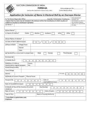 election commission of india form 8a
